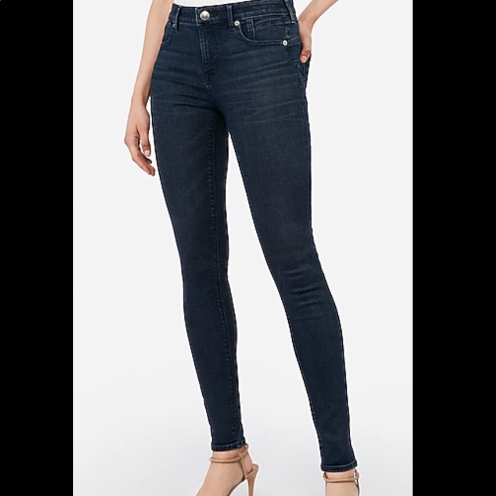 Express Mid Rise Denim “Perfect Lift” Leggings